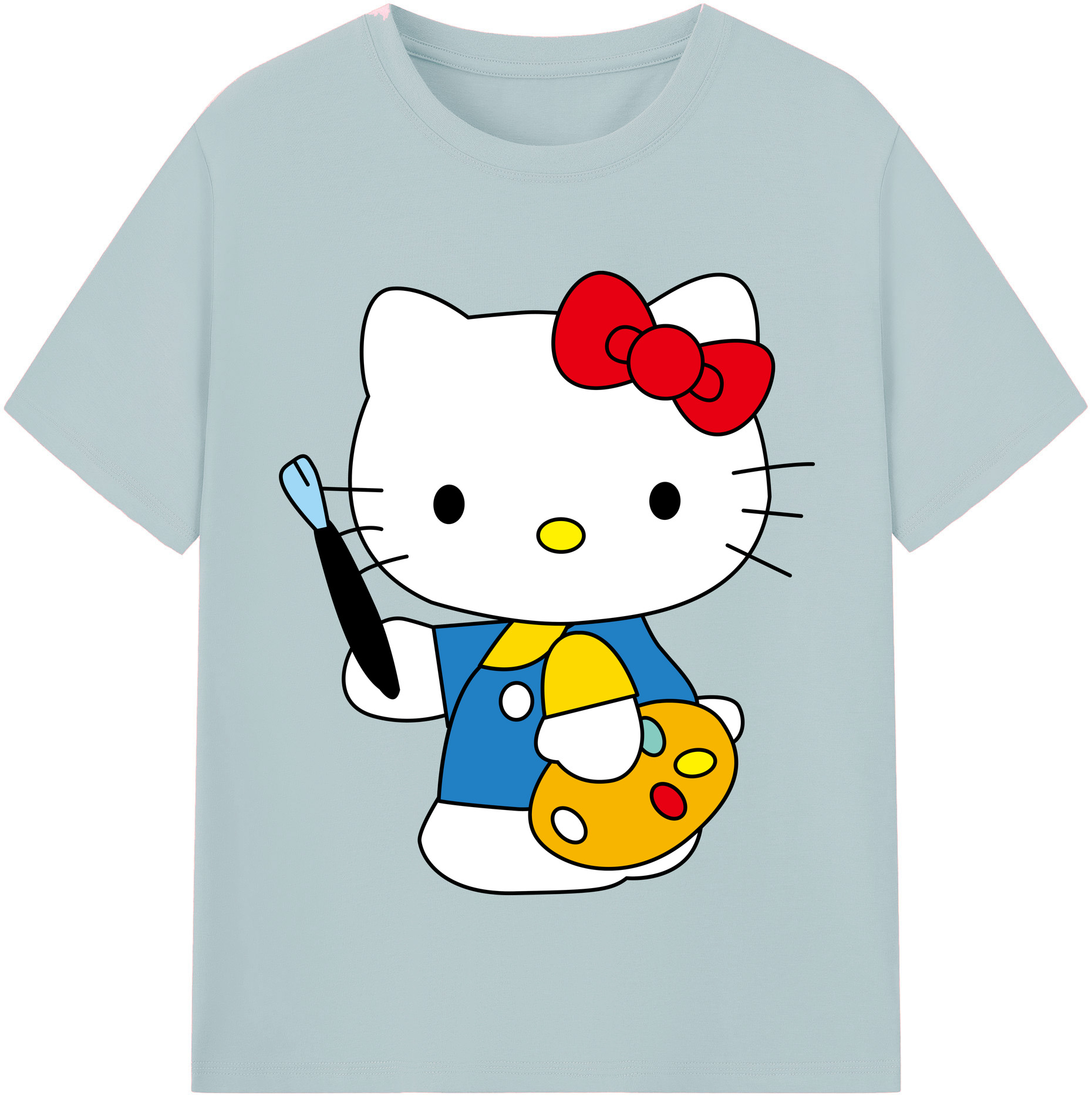 （画像用） Hello Kitty ハローキティ 綿100％半袖Tシャツ（フロントプリント）